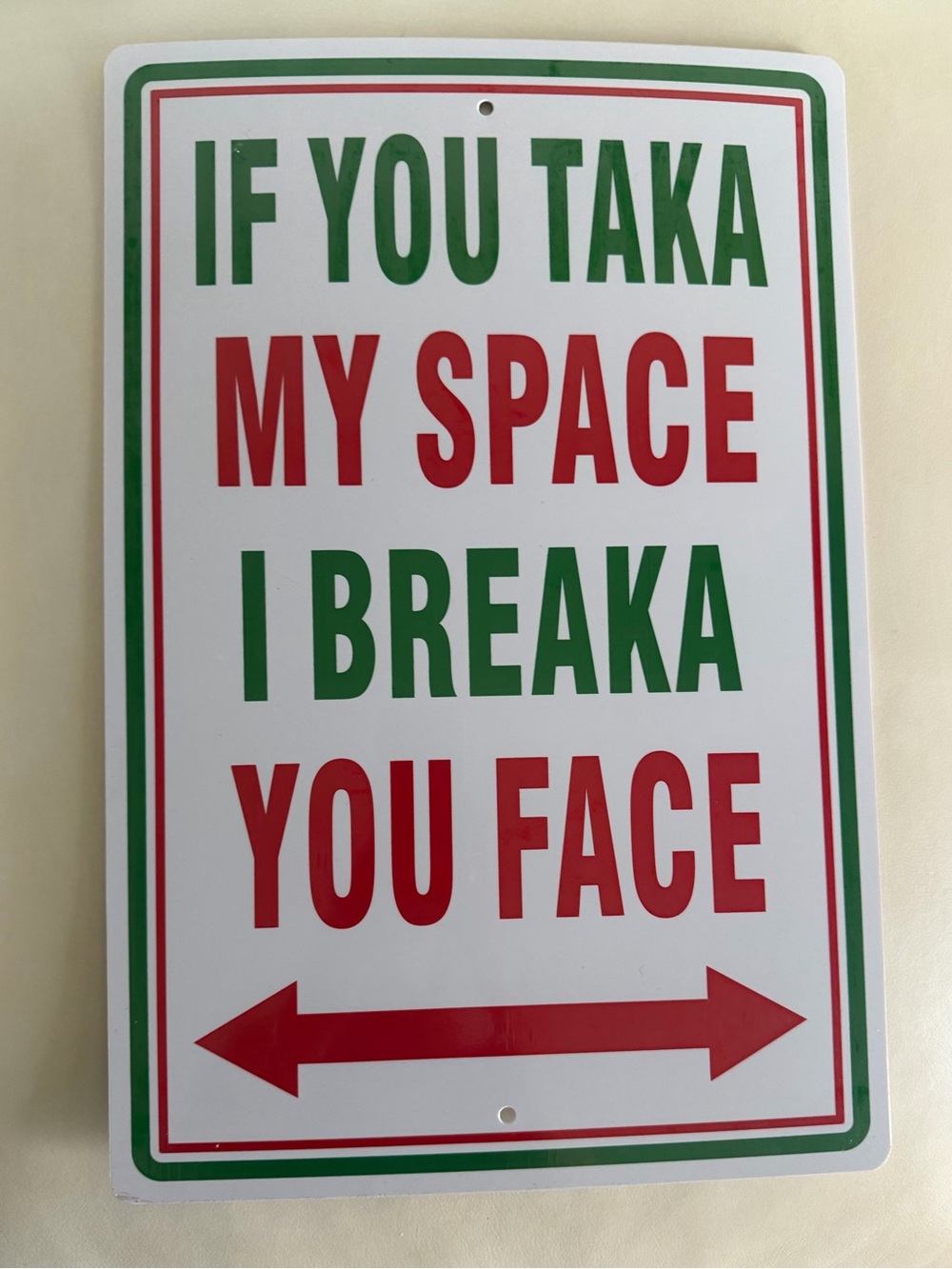 Italian funny Sign. NEW